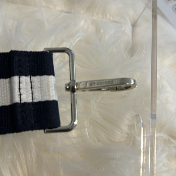Ah dorned interchangeable shoulder bag strap in navy & white stripes - Picture 3 of 3